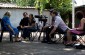 The Yahad team with a witness during an interview. ©Svitlana Kovaliova/Yahad - In Unum