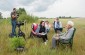 The Yahad team during an interview at the execution site in Klementowice with the witness Henryk R., born in 1928. ©Aleksey Kasyanov/Yahad - In Unum