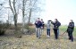 The Yahad team during an interview with Algirdas R. near the execution site of 2,076 Jews in Kėdainiai. ©Cristian Monterroso/Yahad - In Unum
