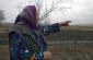Valentyna K., born in 1928: "One evening, we heard horrifying screams followed by bursts of machine-gun fire. Looking through the window, I could see the Jews being shot in the ravine over there in the distance.” ©Markel Redondo/Yahad - In Unum